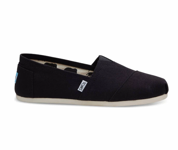TOMS Men's Classic Black Canvas Shoes