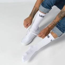 Vans Classic Crew Socks White 3 Pkt VN-000XRZWHT