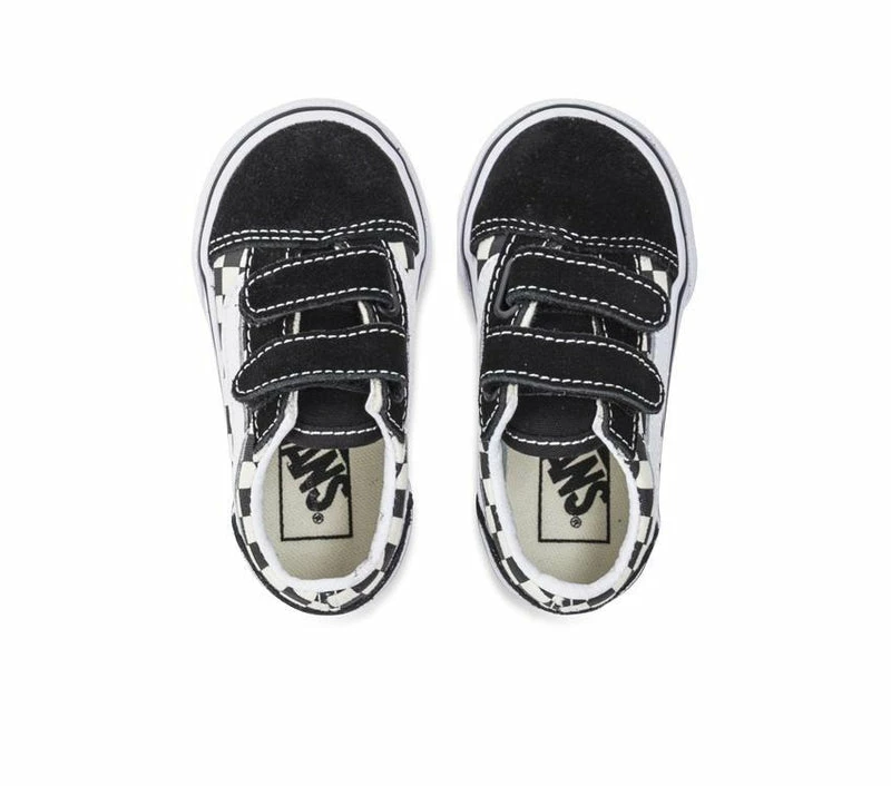 Vans Infants Old Skool Primary Check Black Velcro Sneakers VN0A38JNP0S - Image 3