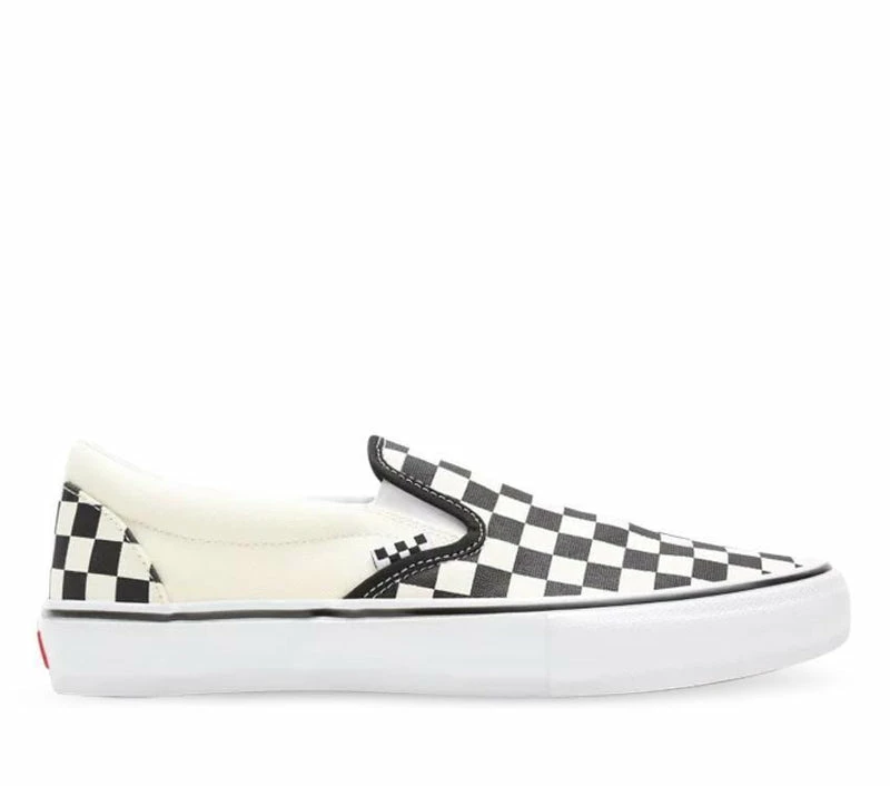 Vans SKATE SLIP-ON PRO CHECKERBOARD Black Off White VN0A5FCAAUH - Image 3