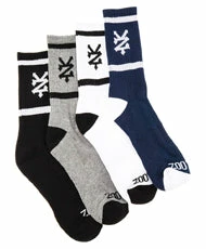 Zoo York Stacks Sock Colour Asst 4 Pack