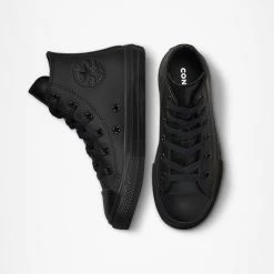 Converse Youth Hi Black Mono Leather A00919C