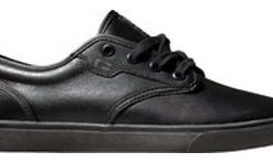 Globe Lesson Kids Black Leather Shoe