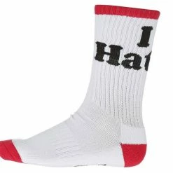 DGK 'Haters' Crew Socks Single Pair Red/ White