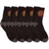 Santa Cruz Socks 5 Pair Pack Black & Grey