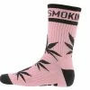 DGK 'Stay Smokin' Crew Socks Single Pair - Pink/Black