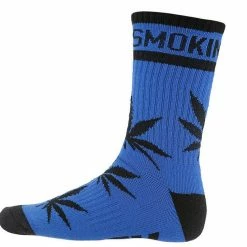 DGK 'Stay Smokin' Crew Socks Single Pair - Royal/Black
