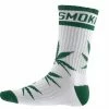 DGK 'Stay Smokin' Crew Socks Single Pair - White/Green