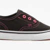 Vans Authentic V Glitter Pop Black Hot Pink Infants