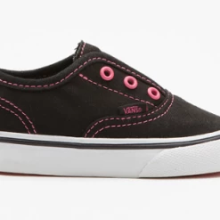 Vans Authentic V Glitter Pop Black Hot Pink Infants